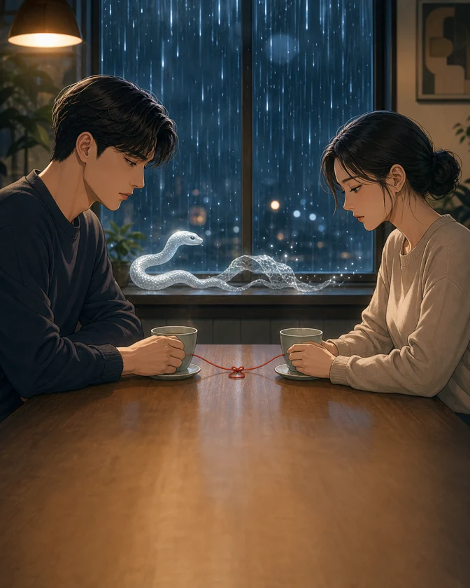 이혼수 사주 일러스트