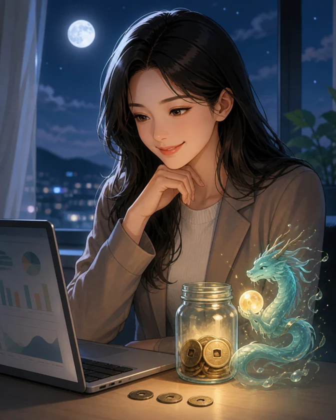 재테크 사주 일러스트
